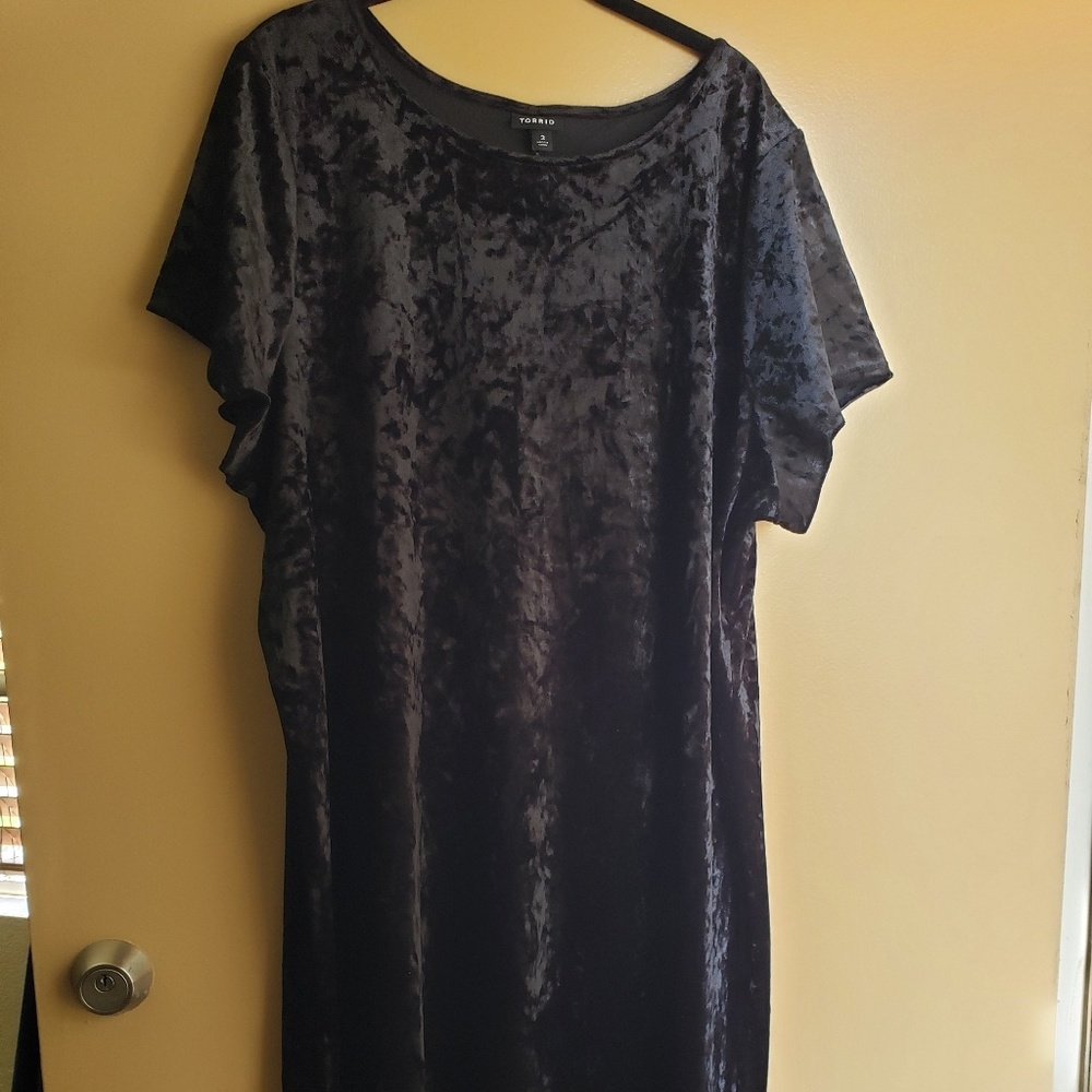 Torrid Black Velvet Dress